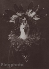 1900/72 EDWARD CURTIS Photo Gravure Native American Indian Navaho Costume Mask