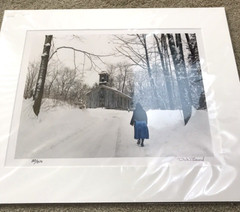 Dick Brown Photography Amish Woman and Church in Winter Signed Limited Edition