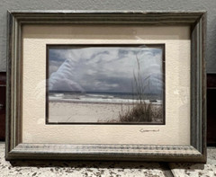 Vtg Barry Gamow Beach Photographs 4 Matted Framed 8” X 6” c1960s – 1980s Signed