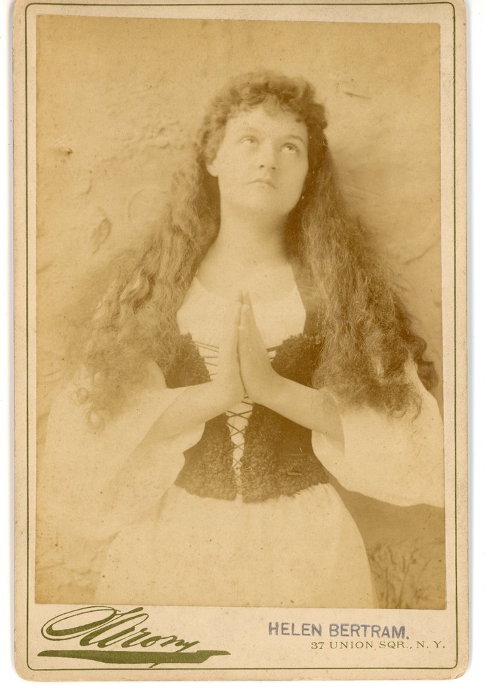Beautiful Young Actress, SINGER, HELEN BERTRAM long hair SARONY