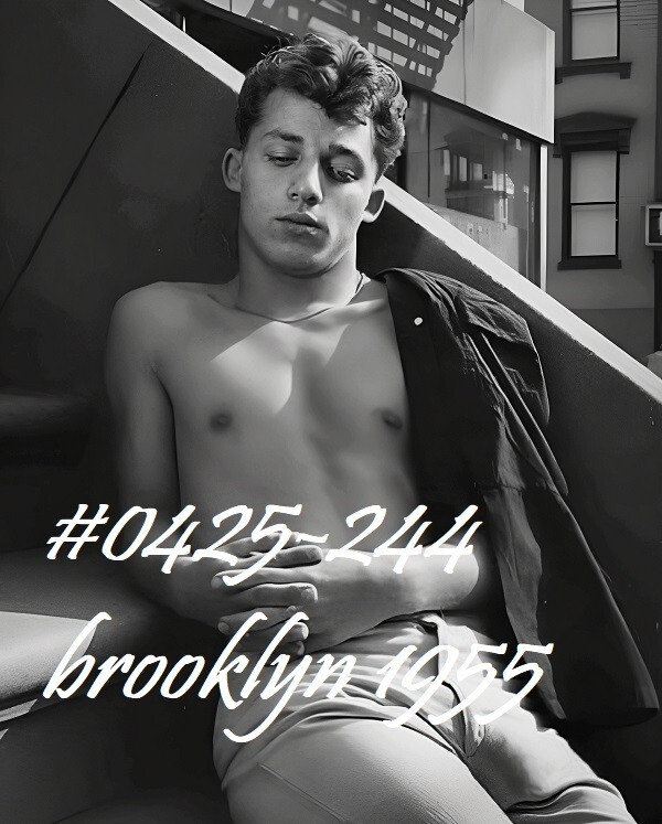 VINTAGE MALE PORTRAIT #0425-244 -brooklyn 1955 -free shipping in usa