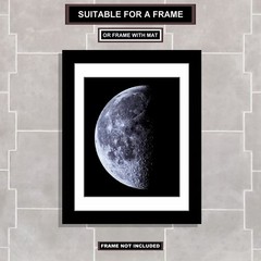 Home and Office Wall Decor, 8X10 inch Last Quarter Moon Phase Photo Print M9855