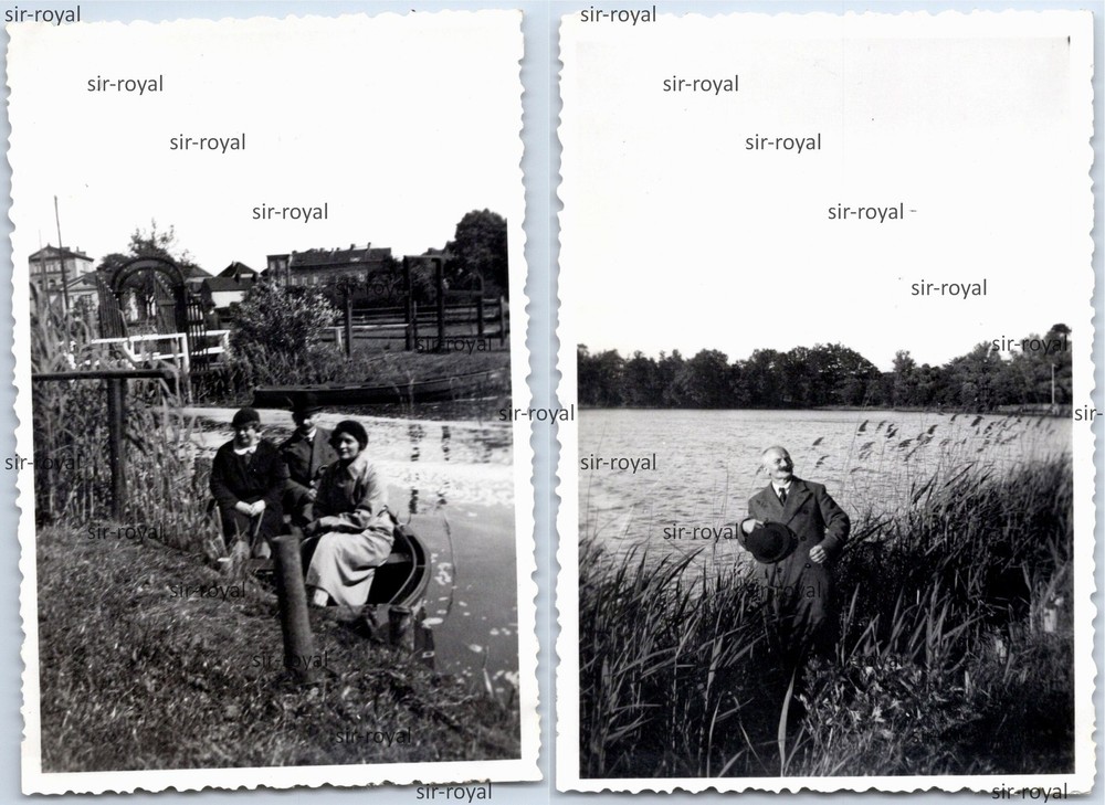 2x Neustrelitz 1934 – Lake – 1930s – Photo 6x9cm