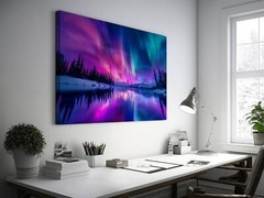 Northern Lights Aurora Borealis Photography, Northern Lights Canvas Art Print