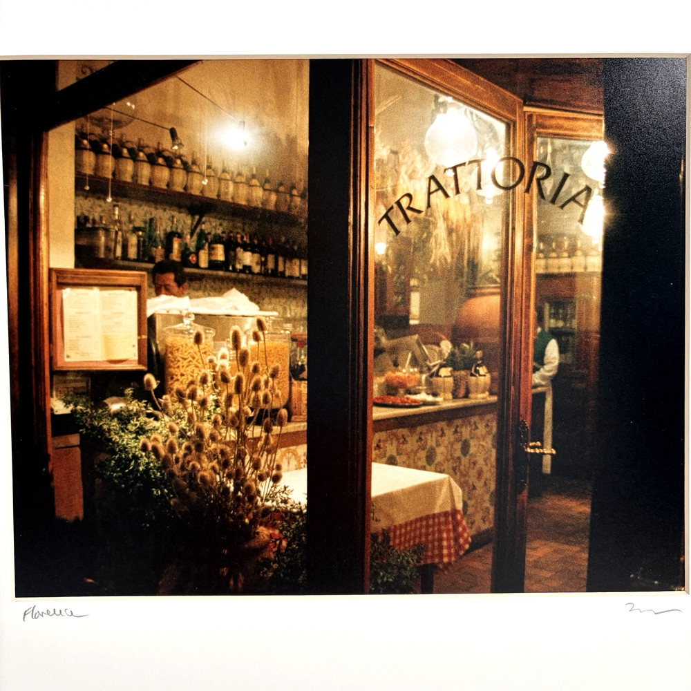 Florence Fiorenza Trattoria Moody Color Photograph 7.5×9.5 Matted 11×14 Fujifilm