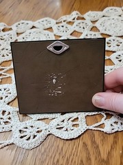 Miniature 3D Art Work Of A House In A Mountainous Scene W/silver & Gold Accents.