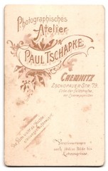 Photograph Paul Tschapke, Chemnitz, Zschopauer Straße 79, portrait young soldier