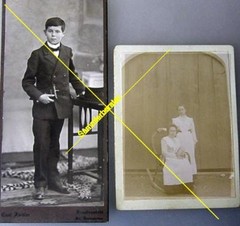 Lot of 12 Hard Photos Portraits etc circa 1880 to 1910 (18064)