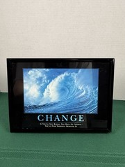 Desktop Framed Art 5×7 Inches Change Ocean Motivational Print