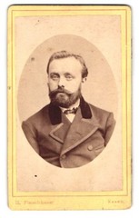 Photograph H. Fleischhauer, food, breast portrait fashionably dressed gentleman with V