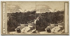 Switzerland Louèche La Ville Photo Adolphe Braun c1860 Stereo Vintage Album