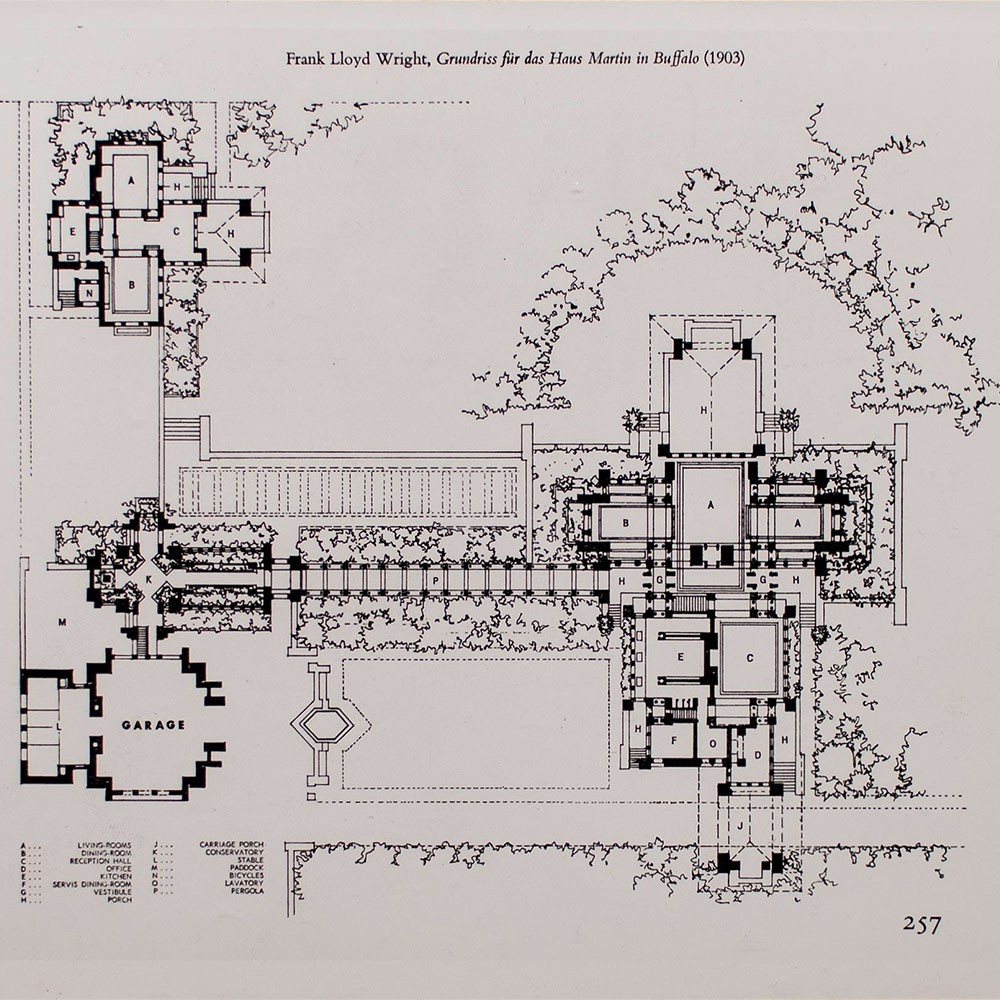 Frank Lloyd Wright Darwin Martin House Buffalo Floor Plan 1903 Print Photograph