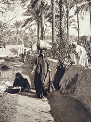 Lehnert and Landrock Antique Photo “Native Scenery at Marg” w/ Matt