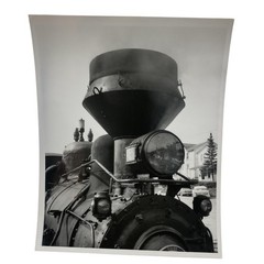 Steam Locomotive Front Headlight 8×10 Black White Glossy Photograph Original