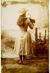 ANNIE OAKLEY gun rifle photo Sharpshoot Buffalo Bill Wild West print TRICK SHOT