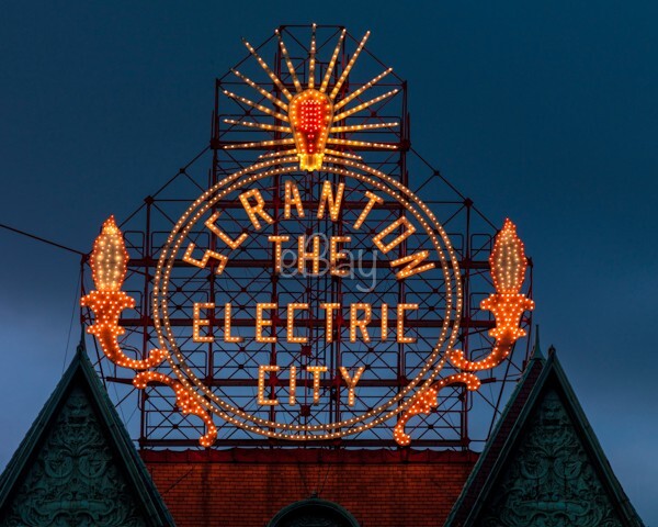 8×10 Neon Sign for Scranton, PA “The Electric City”. Free Shipping!