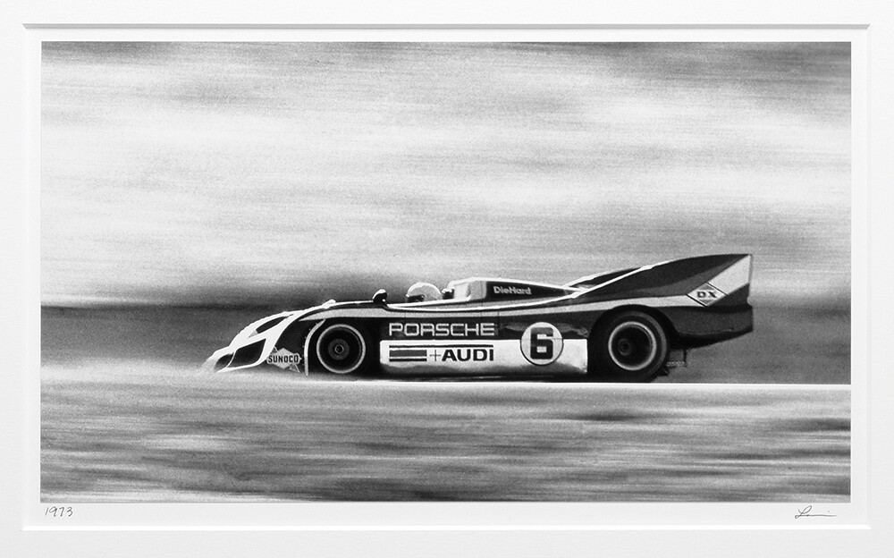 Russell Levin – Mark Donohue, 1973 Laguna Seca Raceway 7.5″x13″ Photograph