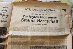 Photo Berlin WWII Paper Print Soldiers Stalin Paper 1941 Broken Document BG