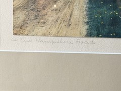 Wallace Nutting Hand-Colored Photograph A New Hampshire Road Pencil Signed