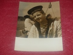 [Marine] Gaston Karquel Original Argentic Photo Ca 1940 School Of Mousse