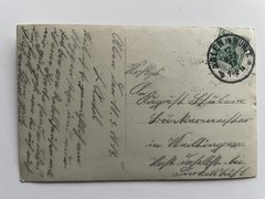 orig. Photo Postcard 1913 Aalen Men Students Beer