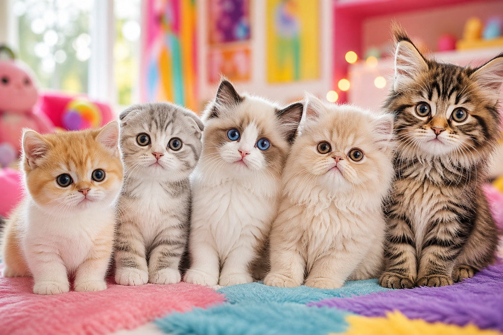 Super Cute Kitty Cat Digital Image Picture Photo Wallpaper Desktop AI Art 2010