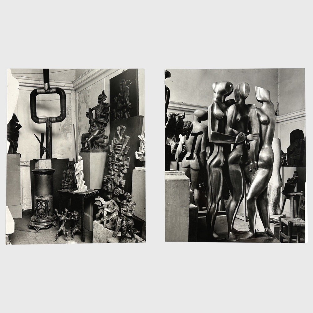 Walter Drayer – Set of Three Original Prints of Ossip Zadkine/Magritte/Soutine