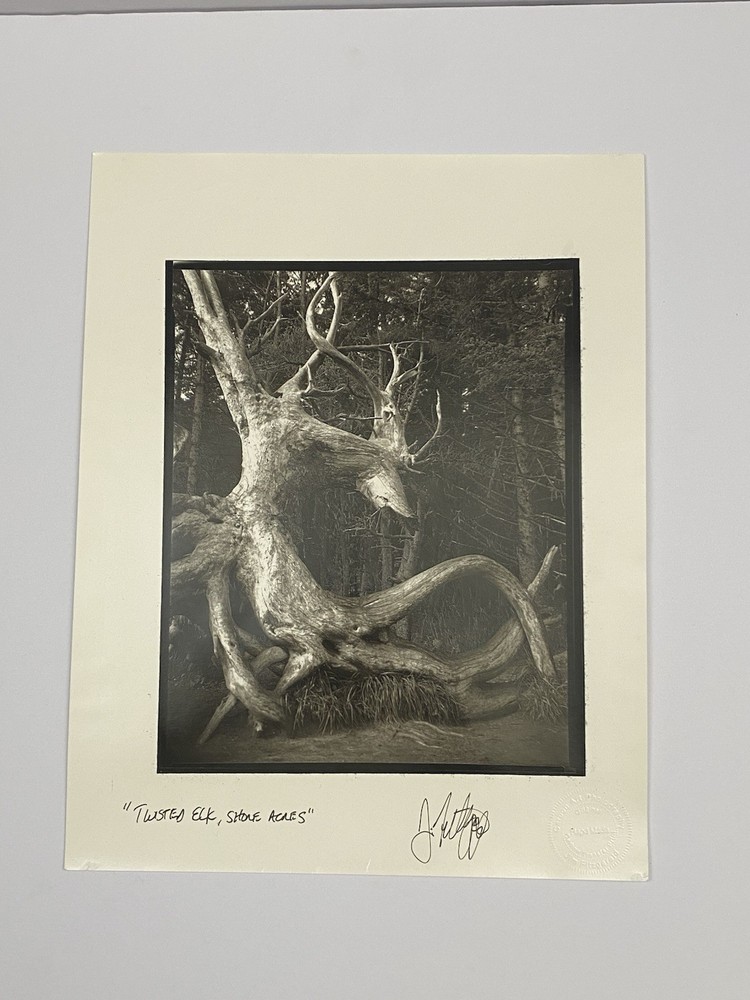 Jim Fitzgerald Twisted Elk Shore Acres Signed Photograph Carbon Transfer