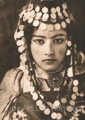 Lehnert & Landrock Photo, Ouled Nail Girl, Algeria, 1905, 11×17