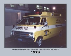 Santa Ana Fire 1978, Paramedic Van (Medic-1) 8×10 Unframed Photo VFRPBT_0034