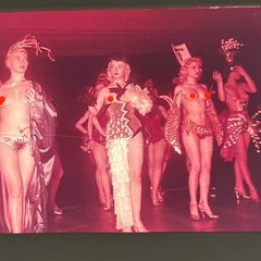Vtg 1960s 35mm Slide Burlesque Paris Cabaret Striptease Showgirls F