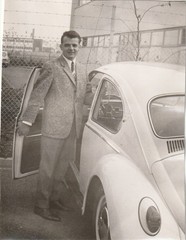Vintage Photo Man with VW Beetle 1967 Car Classic Car
