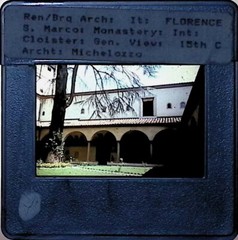 Vintage Art History Slide Photo Florence San Marco Monastery Interior Archt Mich