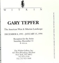 Gary Tepfer (b. 1951) Art Announcement Card 1994 – American West & Siberia