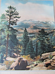 Antique Hand-Tinted Photograph by H. L. STANDLEY: “Longs Peak from Gem Lake Crat
