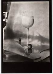 1968/80 Original JOSEF SUDEK Silver Gelatin Photo WINE GLASS & OLIVES Still Life