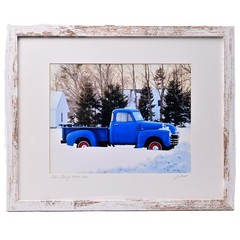 SCHELL Original Vintage Signed 1950s Chevy Pick Up Truck Landscape Photograph