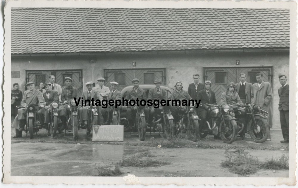 Z6976 Photo 1930s Austria Judenburg Motorcycle Club Bike Krad Arbo