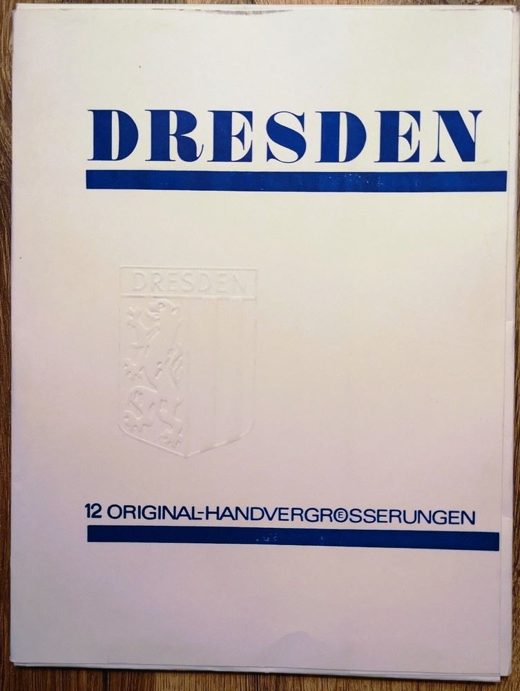 Dresden picture folder 12 black white photos 1979 years bundle Saxony 18 x 24 cm