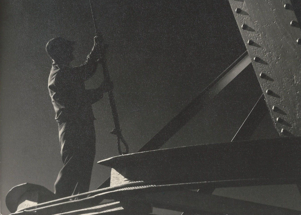 Rolland Hendrickson’s Earlier Work Orig Photo B&W STEEL WORKER 7.5 x 5.75″ R36