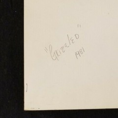 “Grizzled” Treated Photograph on Cardboard in Wooden Frame: from 1981