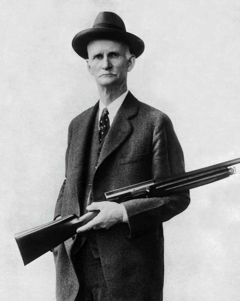 Firearms Designer John Moses Browning, New Restored Satin Finish Photo – 5 Sizes
