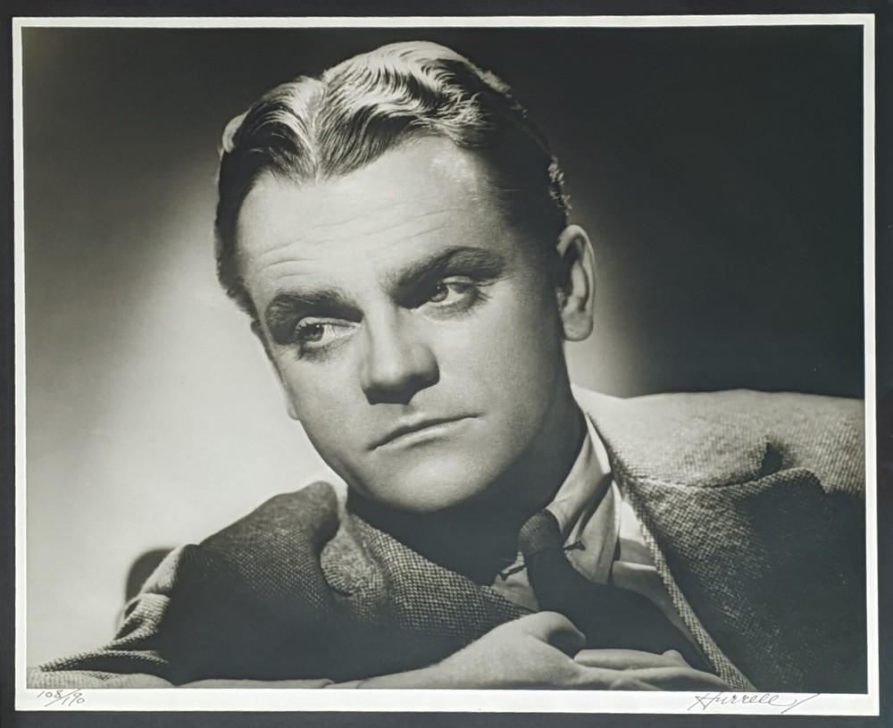 George Hurrell Signed Limited Edition – James Cagney, 20″x24″ Gelatin Silver…
