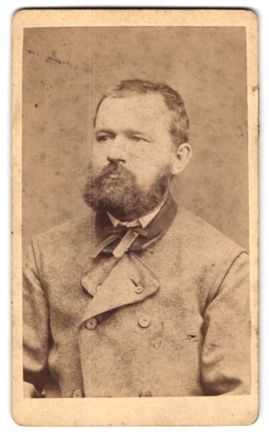Photograph Aug Jawirsky, Munich, Maximilian corner Herrenstrasse, man in suit