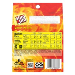 Slim Jim Smoked Meat Sticks, Spicy Flavor, 6g Protein Per Serving 0.28 oz.26 CT