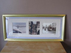 SAN FRANCISCO 1987 Framed 3 Photos~Trolley/Lombard St/Golden Gate~Dik Knoble