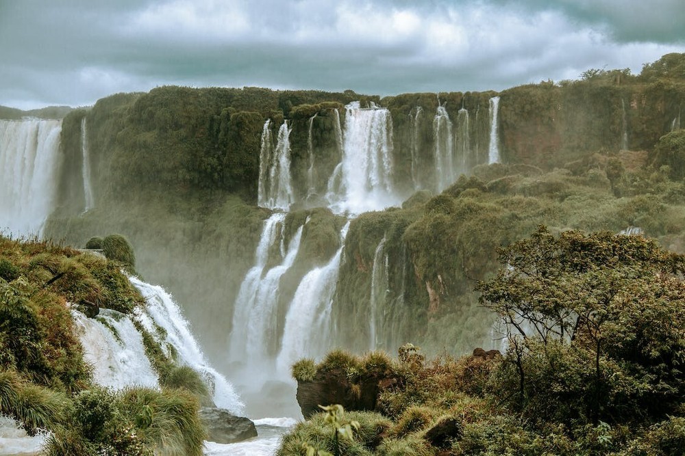 Digital Image Picture Photo Pic Wallpaper Background Waterfall Cloudy Day Sky