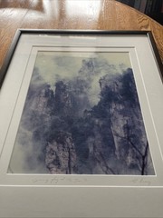 (Two) Keith Guo Ji Liang Framed Photograph, Mt. Tian Zi And San Qing, Signed