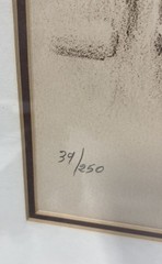 M. Berg Original Lithograph Bouquet Children Flowers Signed Numbered 21×27