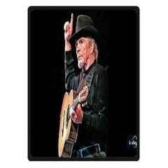 great Merle Haggard Soft Warm Single-Side Printing Flannel Fleece Blanket
